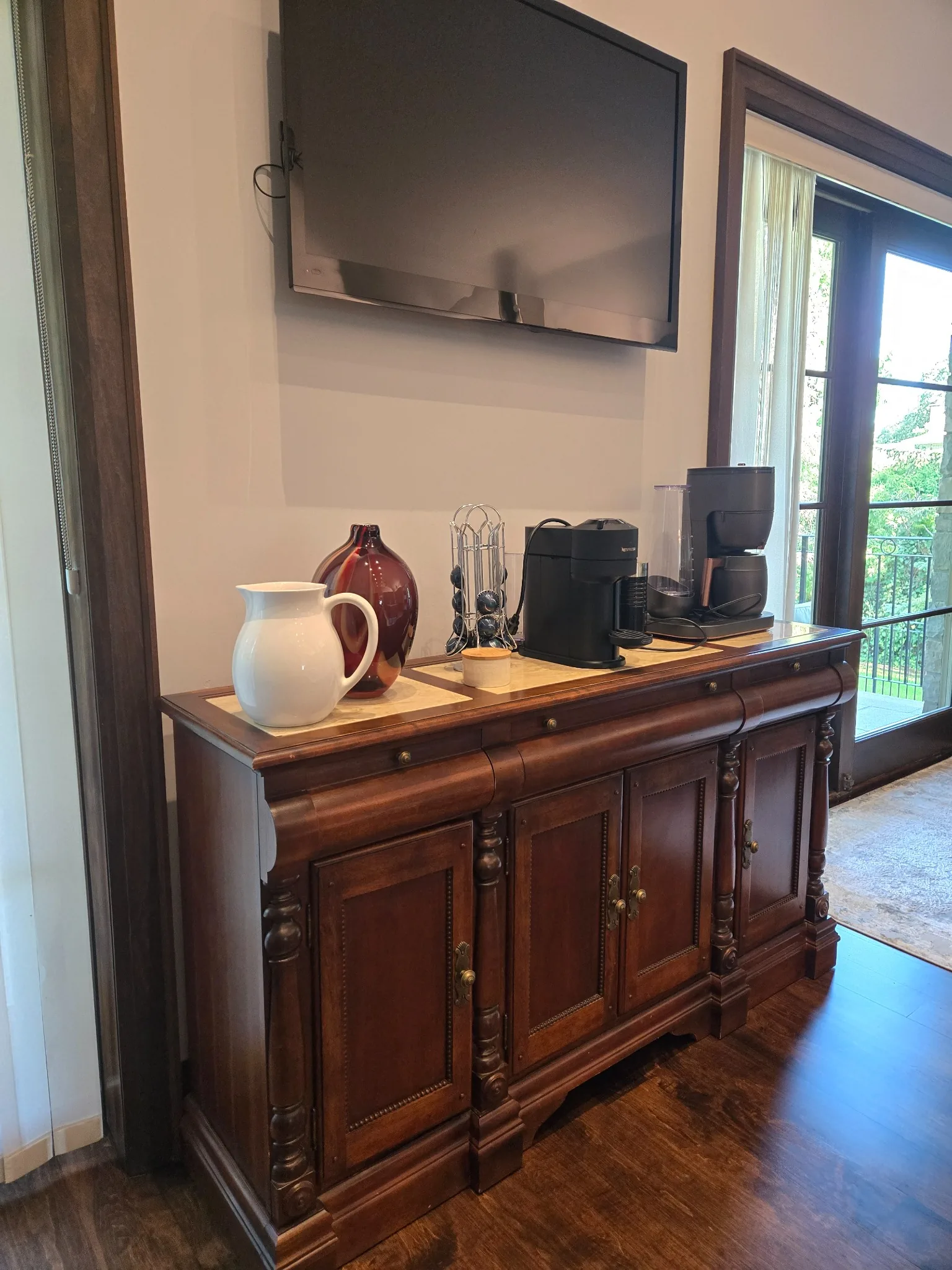 After-renovation final coffee station — detailed cleaning and reset